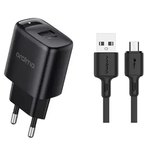 Chargeur mural Oraimo à charge rapide 5V 2A avec câble Micro USB – OCW-E66S+M53