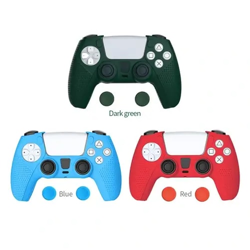 Coque de protection de manette PS5 Dobe – Silicone – TP5-0559 – Vert, autre vue