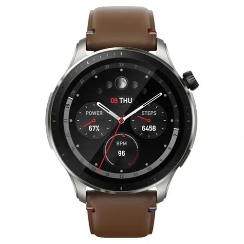 Montre Connectée Amazfit GTR 4 – 24Jrs d’autonomie – Écran 1,43 – GPS – BT 5 – Mémoire Flash 2,3Go – Marron — photo 1