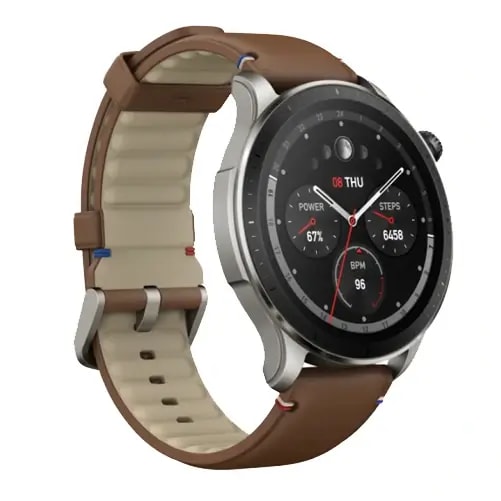 Montre Connectée Amazfit GTR 4 – 24Jrs d’autonomie – Écran 1,43 – GPS – BT 5 – Mémoire Flash 2,3Go – Marron — photo 2