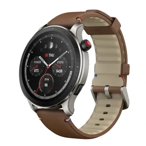 Montre Connectée Amazfit GTR 4 – 24Jrs d’autonomie – Écran 1,43 – GPS – BT 5 – Mémoire Flash 2,3Go – Marron — photo 3