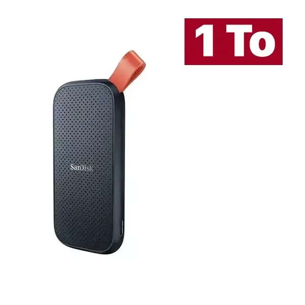 Disque dur SSD portable SanDisk 2e Gen – 1To – 800 Mo/S – Type-C – SDSSDE30-1T00-G26 — photo 1