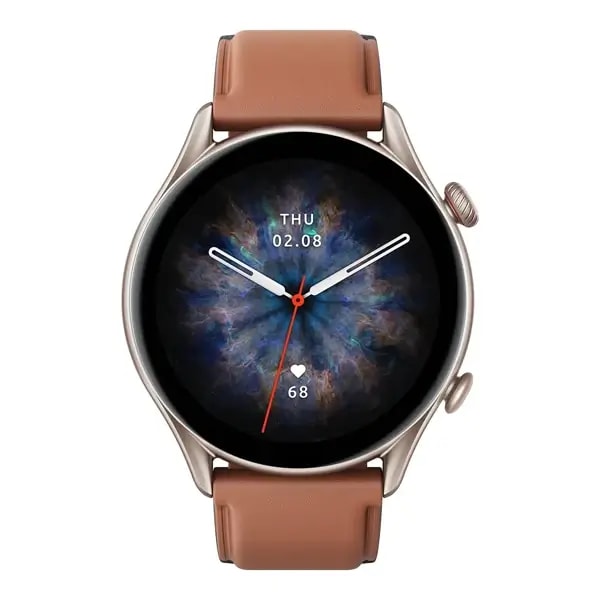 Montre connectée Amazfit GTR 3 Pro – Écran 1,4″ AMOLED UHD – 12Jrs d’autonomie – Marron — photo 1