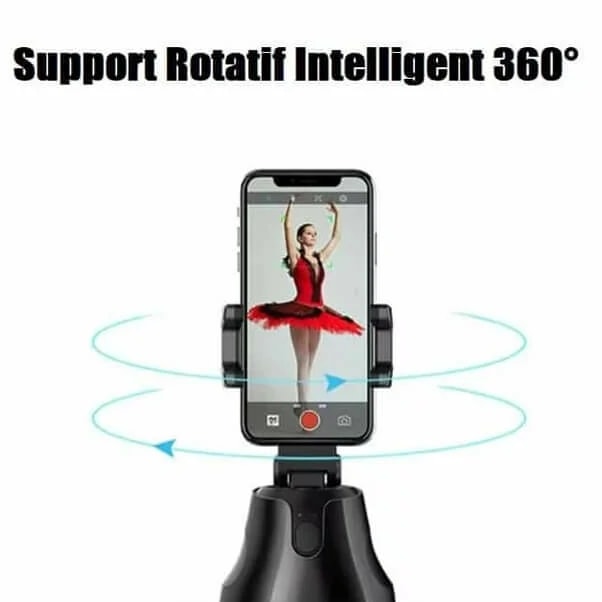 Support de téléphone rotatif intelligent – 360° – détecteur de mouvement – iOS – SRIDDM — photo 2