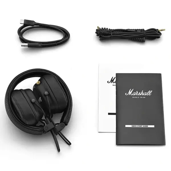 Marshall Major 4 – Casque supra-aural sans fil – Bluetooth 5.0 – Commande/Micro – Autonomie 80h – Design pliable – Noir — photo 5