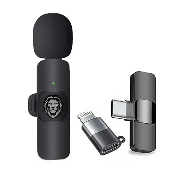 Micro cravate sans fil avec 3 Ports (USB-A, Type-C, Lightning) – Green Lion – GNSOLOWMICBK — photo 1