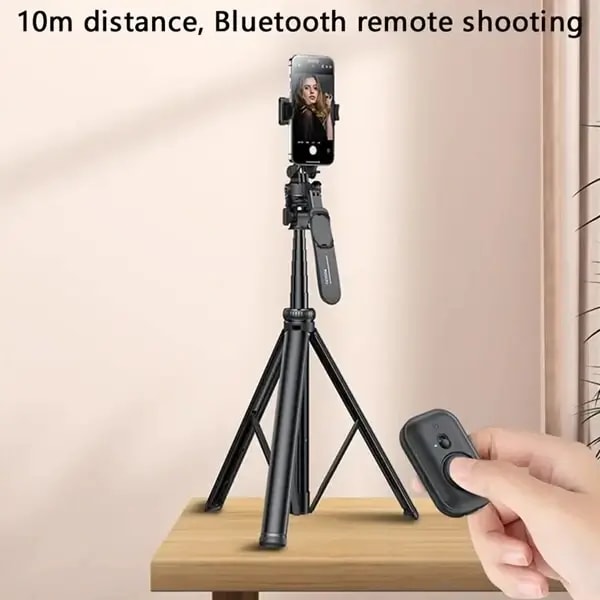 Perche Selfie Multifonctionnel – Pour Les Téléphones Portables, Caméra Rétractable du Trépied Métallique – Yesido SF17 — photo 2