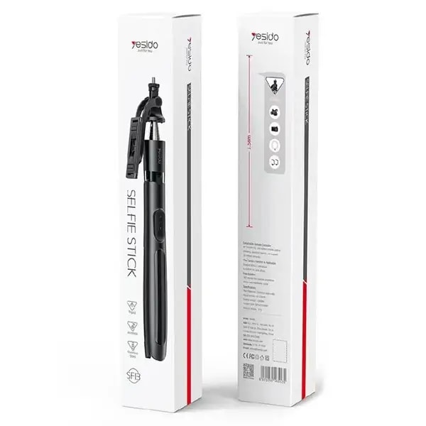 Perche Selfie Multifonctionnel – Pour Les Téléphones Portables, Caméra Rétractable du Trépied Métallique – Yesido SF17 — photo 3