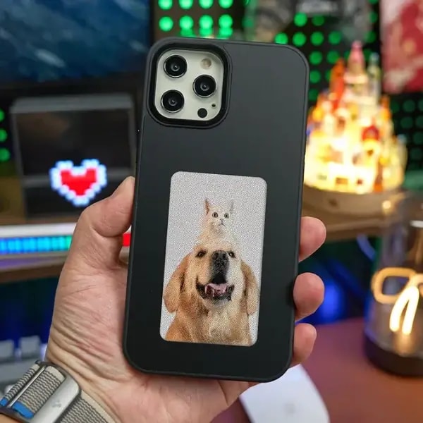 Coque à écran e-ink pour iPhone 14 Pro – Creative Case – Noir — photo 2