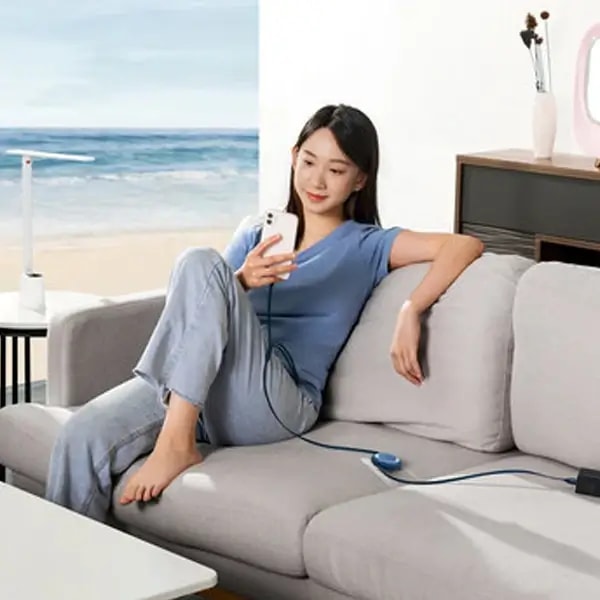 Câble rétractable Baseus Bright Mirror 2 – Type-C vers Micro USB+ Lightning+ Type-C 100W 1.1m – Bleu – CAMJ010203 — photo 3