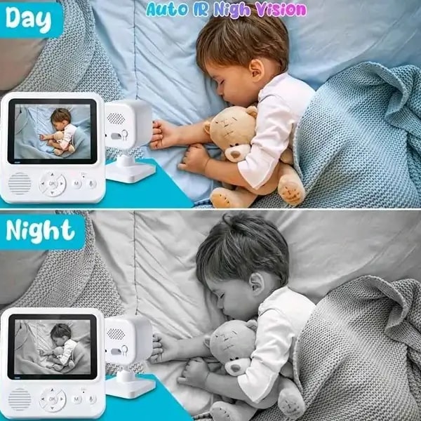 Camera pour Bébé – Ecran d’affichage de la température – audio bidirectionnel – ABM900 — photo 3