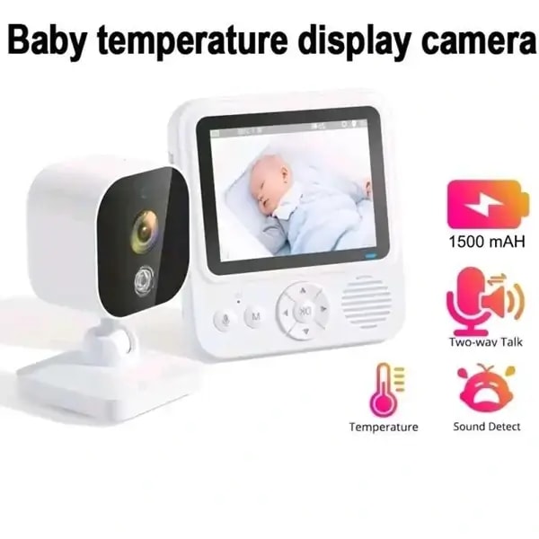 Camera pour Bébé – Ecran d’affichage de la température – audio bidirectionnel – ABM900 — photo 5