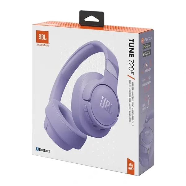 Casque supra-auriculaire sans fil JBL Tune 720BT – Bluetooth 5.3 – Commandes/Micro – Autonomie 76h – Pliable – Violet — photo 3
