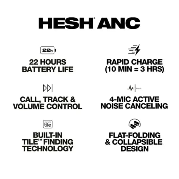 Casque sans fil Bluetooth – Skullcandy Hesh ANC – Noir — photo 3