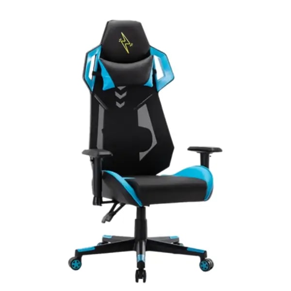 Chaise Gaming – Urban Wave – matériau en maille et PU + accoudoirs 2D – version OC Vegas – Bleu/Noir — photo 2