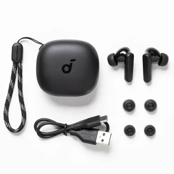 Écouteurs Soundcore R50i – BT5.3 – Autonomie 30h – IPX5 – Appels Clairs IA avec 2 Micros – Noir — photo 2