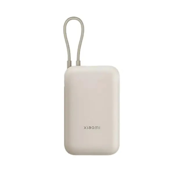 Powerbank Xiaomi – 10000mAh avec câble intégré, Port USB et USB-C – 22,5 W – BHR9072GL – Beige — photo 1