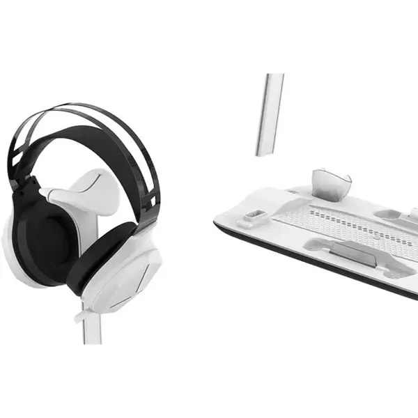Support de charge pour PS5 Slim Porodo Gaming – Chargeur magnétique – 5 emplacements – Ventilateur de refroidissement – PDX118 — photo 6