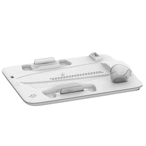 Support de charge pour PS5 Slim Porodo Gaming – Chargeur magnétique – 5 emplacements – Ventilateur de refroidissement – PDX118 — photo 7