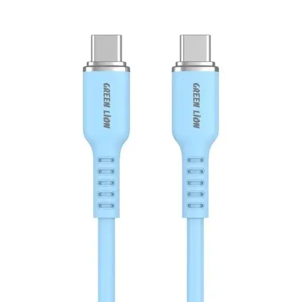 Câble USB-C vers USB-C en silicone Green Lion – Câble 1m – 60W – Charge et synchronisation – GNSILNTTCBL