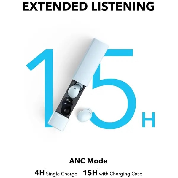 Ecouteurs sans fil Soundcore A30i By Anker – 24H d’autonomie – Reduction de Bruit – Bleu — photo 2