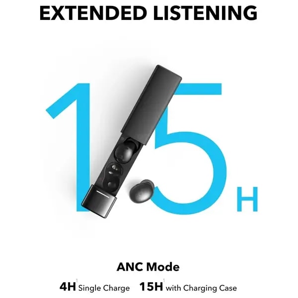 Ecouteurs sans fil Soundcore A30i By Anker – 24H d’autonomie – Reduction de Bruit – Noir — photo 2