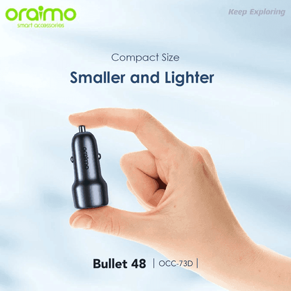 Oraimo OCC-73D – Chargeur de voiture USB 48W à charge rapide — photo 2
