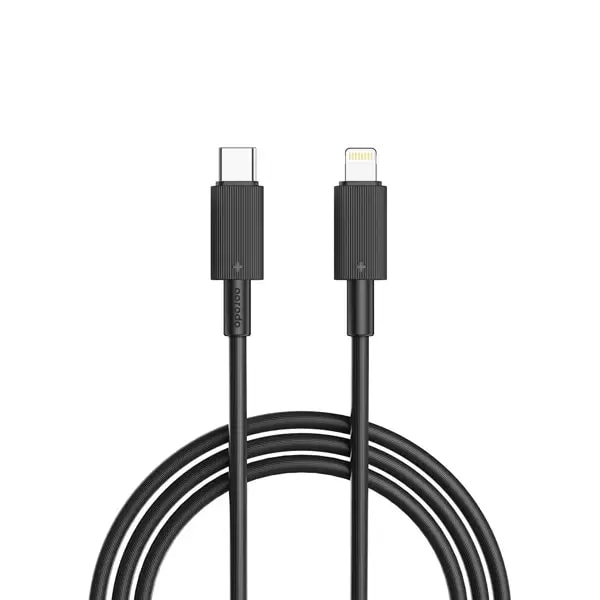 Câble Type-C vers Lightning PVC 3m – Vitesse de transfert 480 Mbit/s – PD 27W – Porodo