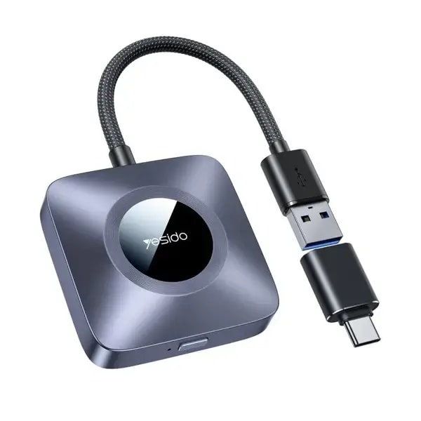 Adaptateur sans fil Yesido – USB vers Type-C – Wi-Fi double bande 2,4G/5G – Gris -KM23 — photo 1
