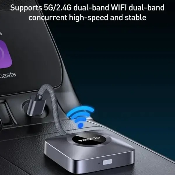 Adaptateur sans fil Yesido – USB vers Type-C – Wi-Fi double bande 2,4G/5G – Gris -KM23 — photo 2