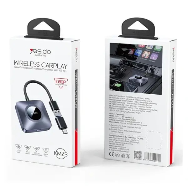 Adaptateur sans fil Yesido – USB vers Type-C – Wi-Fi double bande 2,4G/5G – Gris -KM23 — photo 5