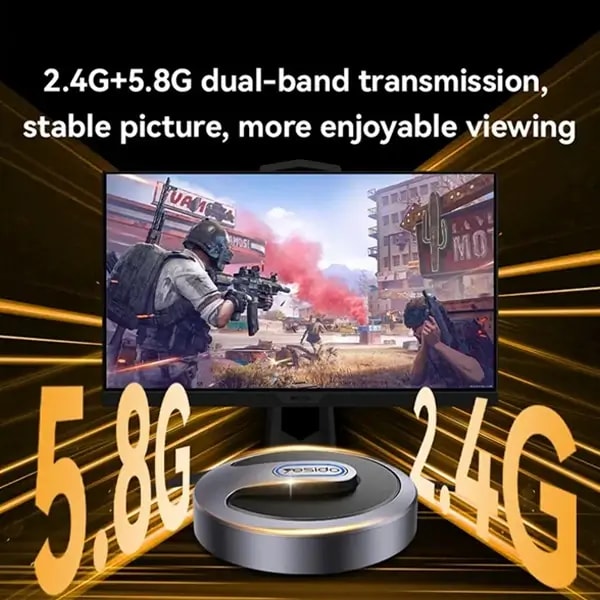 Adaptateur d’affichage sans fil YESIDO – Wi-Fi 2.4G – 5G pour Miracast – AirPlay – DLNA – TV15 — photo 3