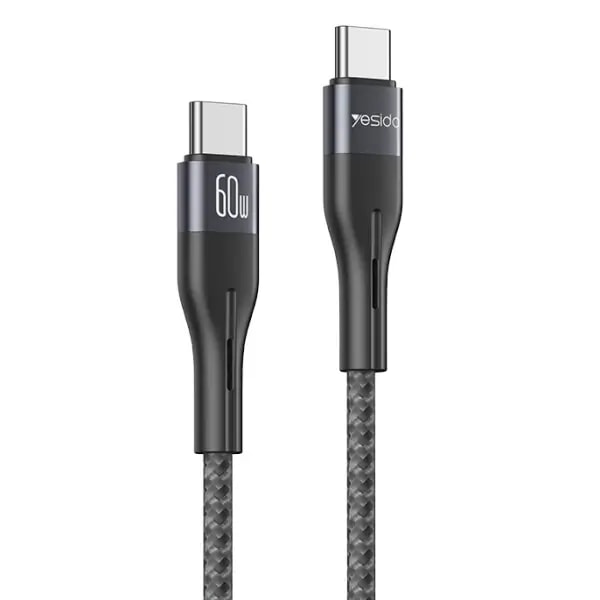 Câble de charge rapide et transferts de données en alliage d’aluminium et nylon tressé Type-C vers Type-C