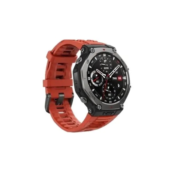 Montre connectée Amazfit T-Rex 3 – Écran amoled de 1,5″ – GPS intégré – 27 jours d’autonomie de la batterie – Android et IOS – Lava — photo 2