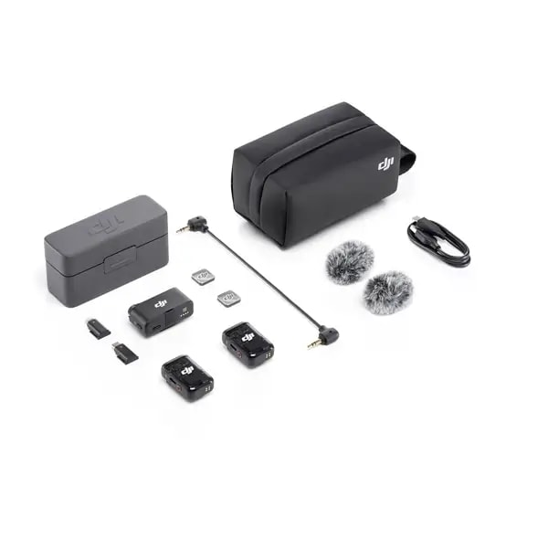 Micro cravate DJI Mic 2 – Microphone professionnel – écran OLED 1″ – réduction intelligente du bruit – portée 250m – 8Go – fixation magnétique – 18h d’autonomie – boitier de recharge – Lightning & Type-C — photo 3