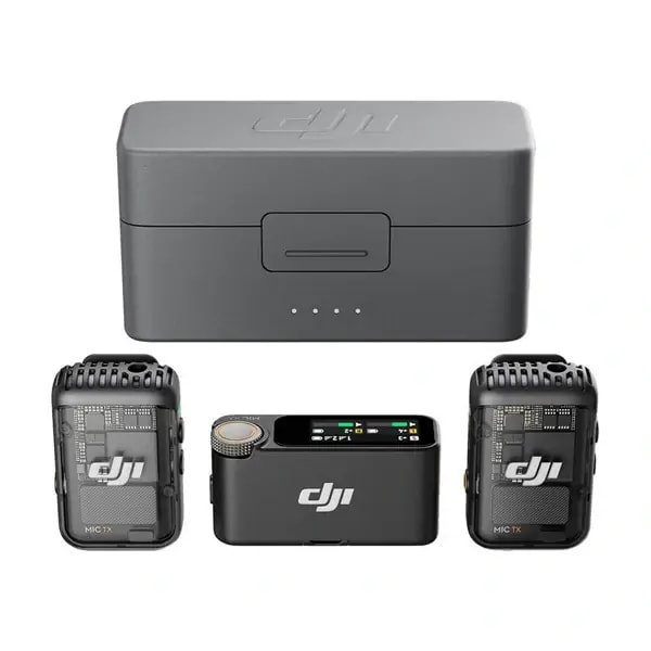 Micro cravate DJI Mic 2 – Microphone professionnel – écran OLED 1″ – réduction intelligente du bruit – portée 250m – 8Go – fixation magnétique – 18h d’autonomie – boitier de recharge – Lightning & Type-C — photo 4