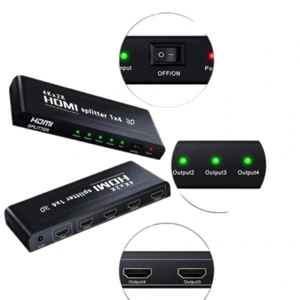 Répartiteur HDMI ONTEN – 4K UHD – 1 entrée HDMI et 4 Sorties HDMI – OTN-CS144S — photo 3
