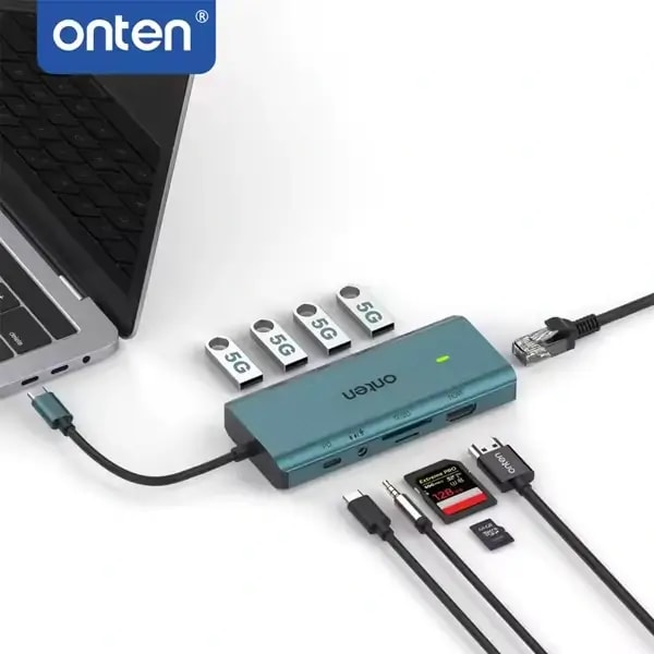 Station d’accueil multifonctions – 10en1 – ONTEN – USB-C – Type-C – OTN-UC962 — photo 2