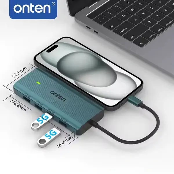Station d’accueil multifonctions – 10en1 – ONTEN – USB-C – Type-C – OTN-UC962 — photo 3