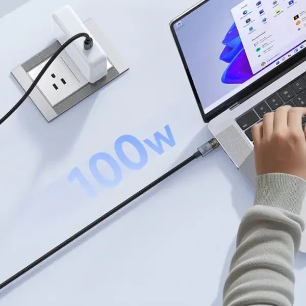 Câble de charge rapide avec lumière LED Mcdodo – 100W – Type-C vers type-C – 1.2m – Arrêt automatique de charge – CA-558 – Noir — photo 3