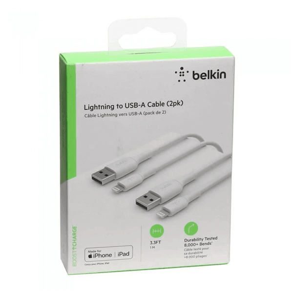 Câble de charge Belkin – 1m – 30W – Type-C vers Lightning- CAA003BT1MWH — photo 2