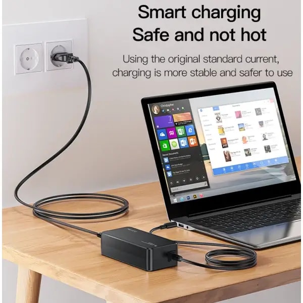 Chargeur d’ordinateur portable multifonctions 15 en 1 Yesido – 65W – 15 têtes interchangeables – Longueur 1,5m – CG11E — photo 2