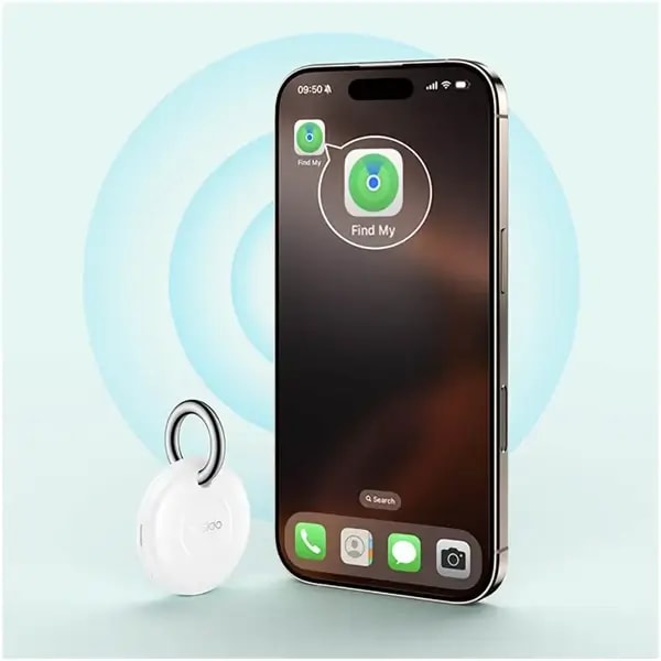 Traceur de téléphone connecté Yesido avec Apple Find My – GPS – 9 à 12 mois d’autonomie – 240 mAh – Blanc – EC14 — photo 2