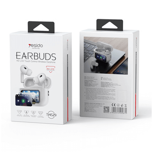 Écouteur Yesido avec ANC et ENC – 5h d’autonomie – BT 5.3 – Écran LED – Commandes tactiles intelligentes – TWS29 — photo 4