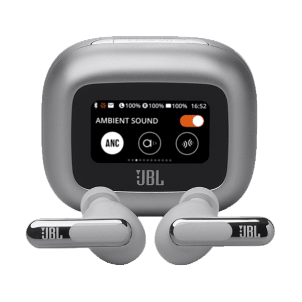 Écouteur JBL Live Beam 3 – 48h d’autonomie – Audio spatial – IP55 – Réduction de bruit adaptative – Gris — photo 1