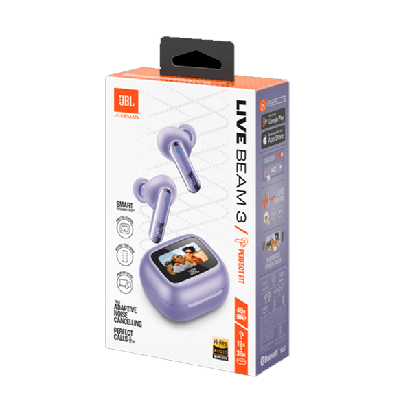 Écouteur JBL Live Beam 3 – 48h d’autonomie – Audio spatial – IP55 – Réduction de bruit adaptative – Violet — photo 6