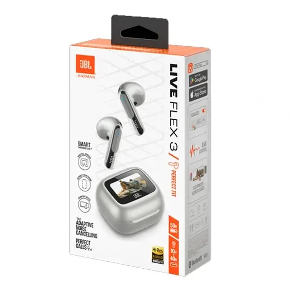 Écouteur JBL Live Flex 3 – 50h d’autonomie – Audio spatial – IP54 – BT 5.3 – Réduction de bruit adaptive – Gris — photo 6