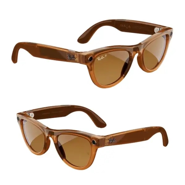 Lunette de soleil connectée avec caméra intégrée Ray-Ban Meta Skyler – Polarisé – BT 5.2 – 32Go – 12MP – 36h d’autonomie – Shiny Caramel — photo 3