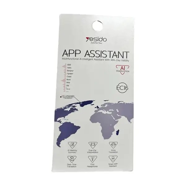 Assistant App IA multilingue Yesido – 143 langues pour écouteurs – Facilite la communication avec les langues