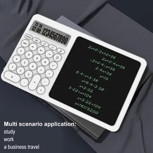 Calculatrice avec tablette d’écriture – Calculator LCD writing tablet — photo 2